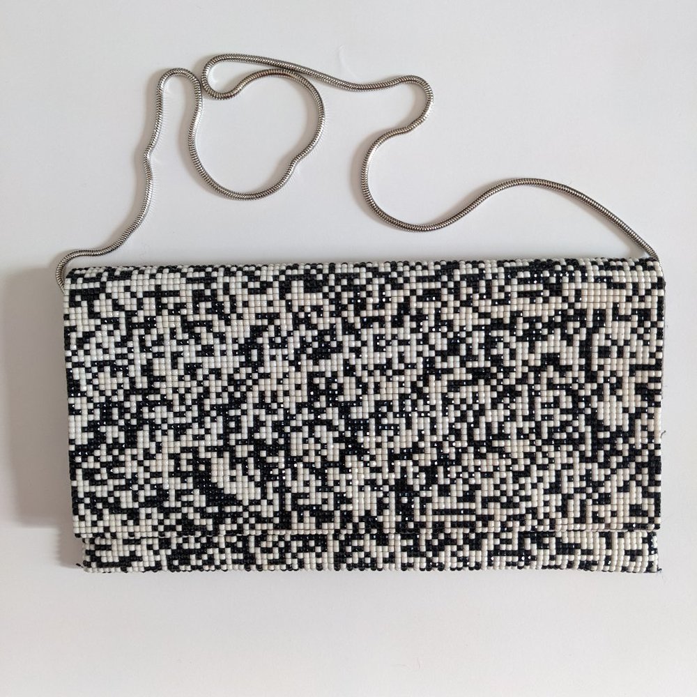 Sondra Roberts Abstract Beaded Clutch